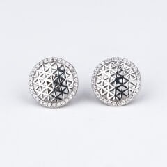 Yaşam Çiçeği Gümüş Küpe