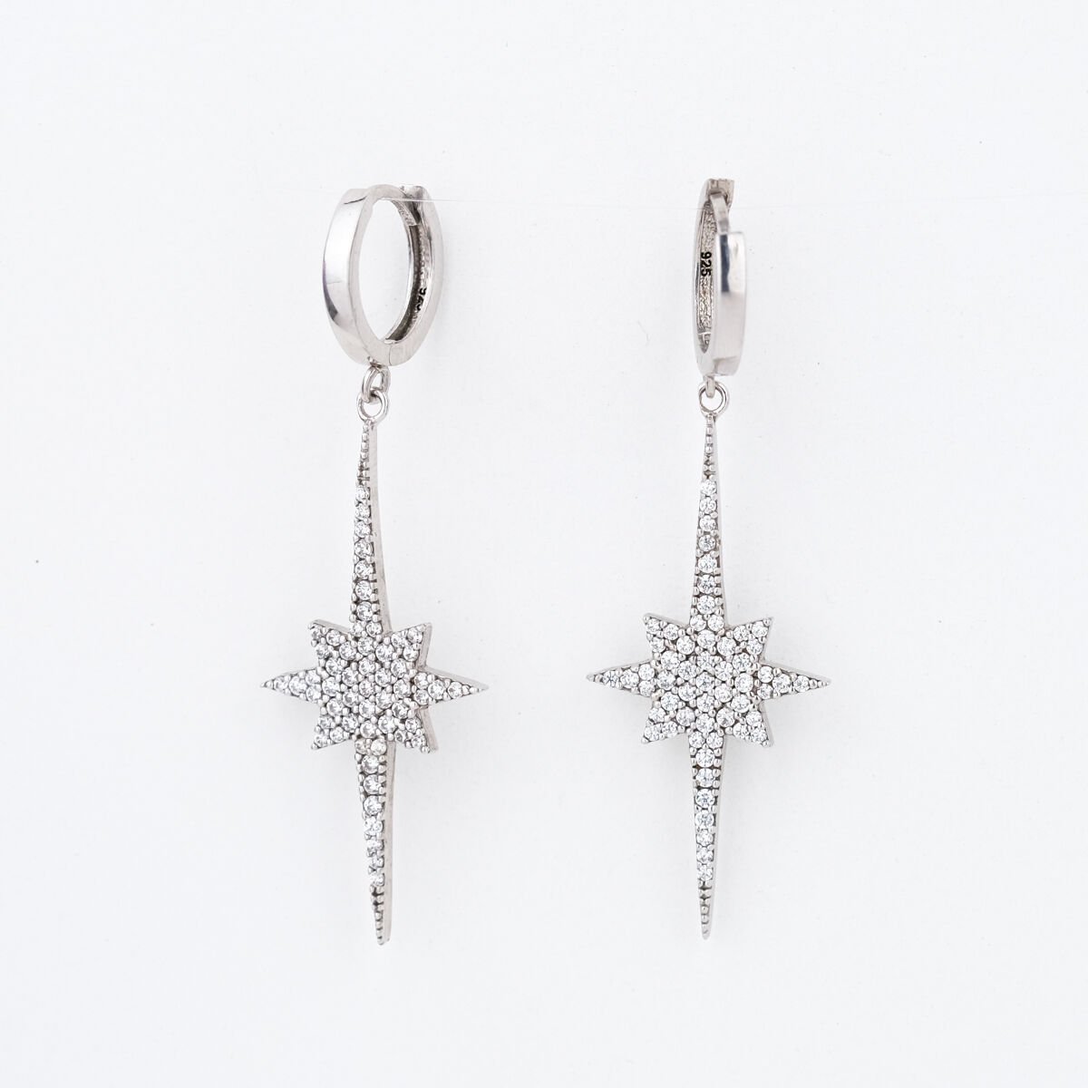 Kuzey Yıldızı Gümüş Küpe