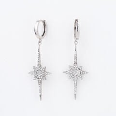 Kuzey Yıldızı Gümüş Küpe