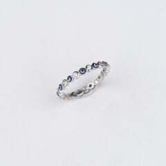 Nazar Boncuklu Tamtur Gümüş Yüzük