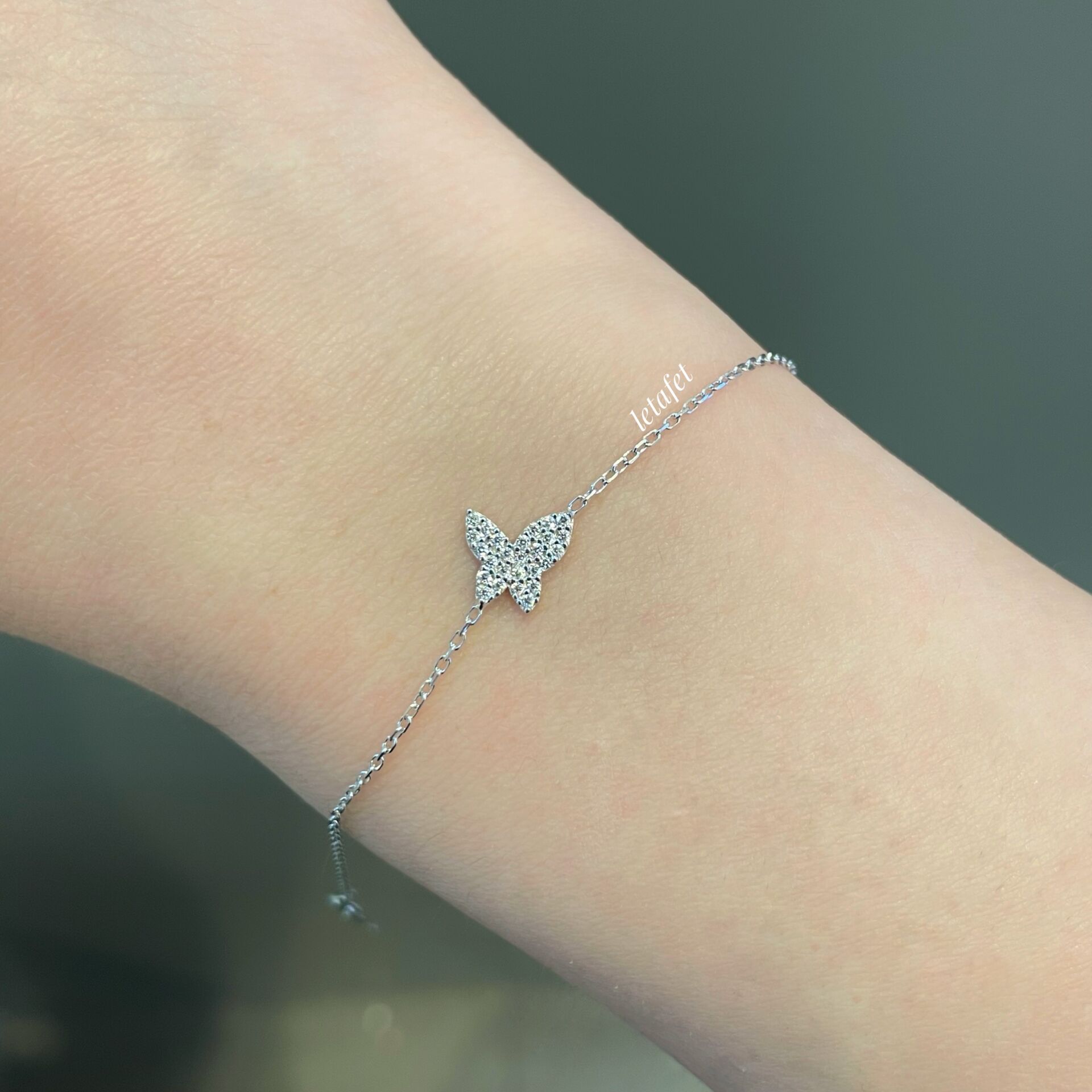 Kelebek Minimal Gümüş Bileklik 2