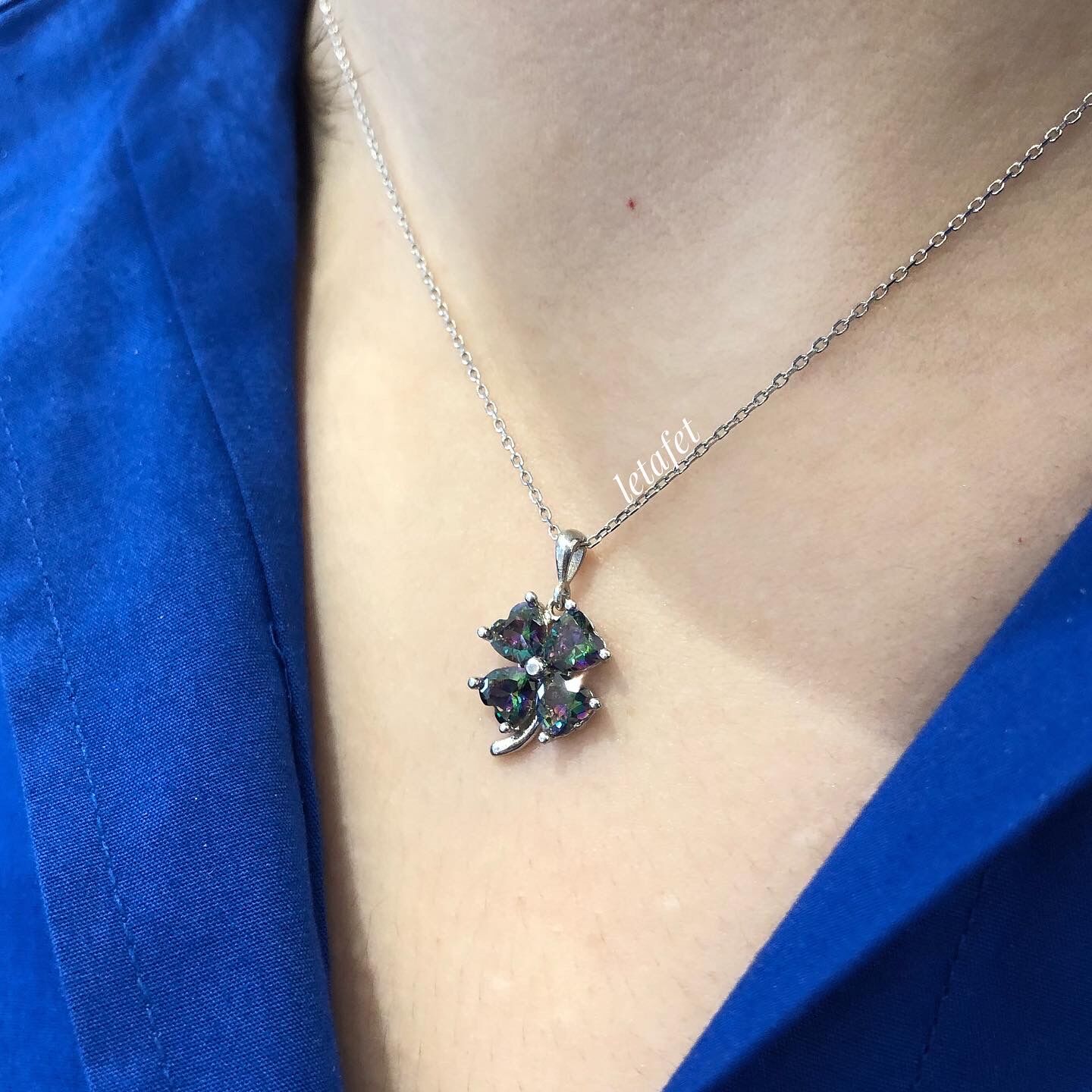 Yonca MistiK Topaz Gümüş Kolye