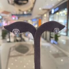 Kalpli Gümüş Küpe Beyaz