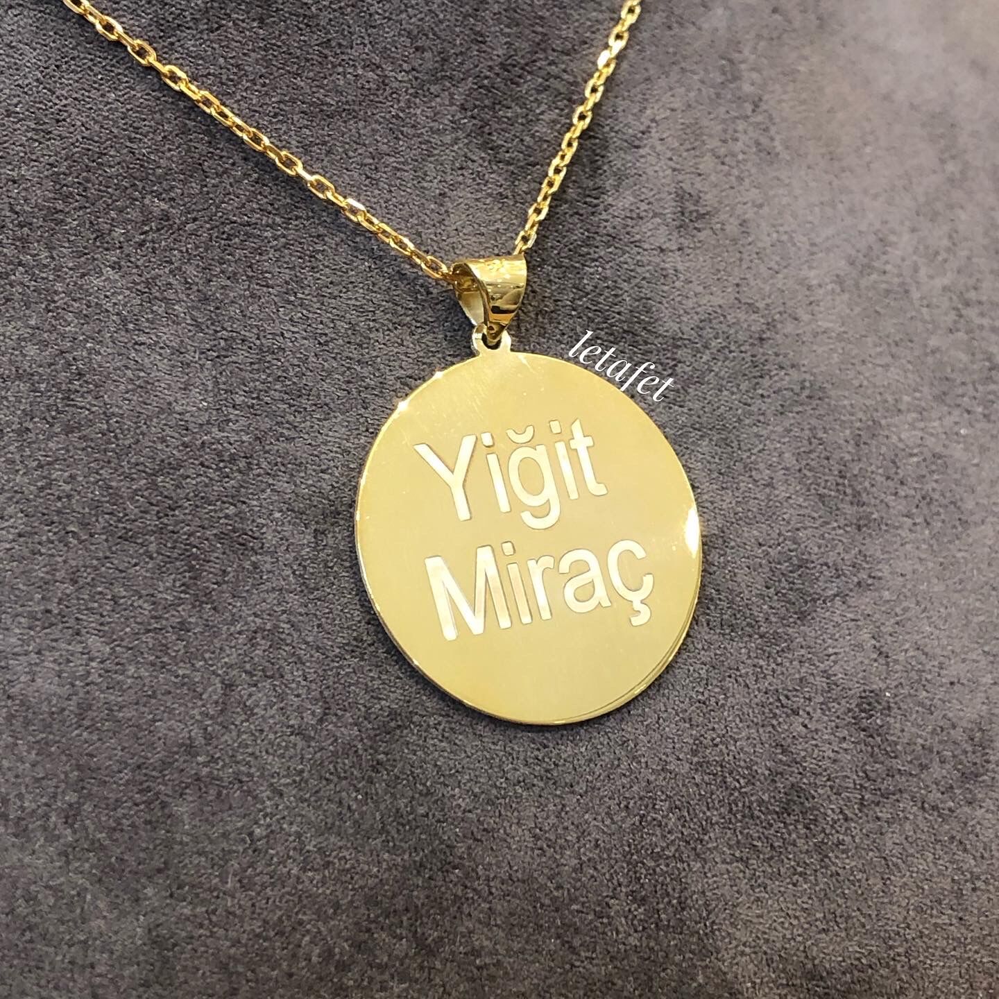 Plaka İsim Gümüş Kolye