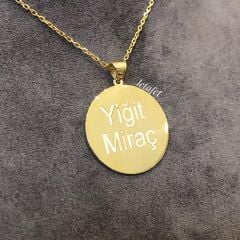 Plaka İsim Gümüş Kolye