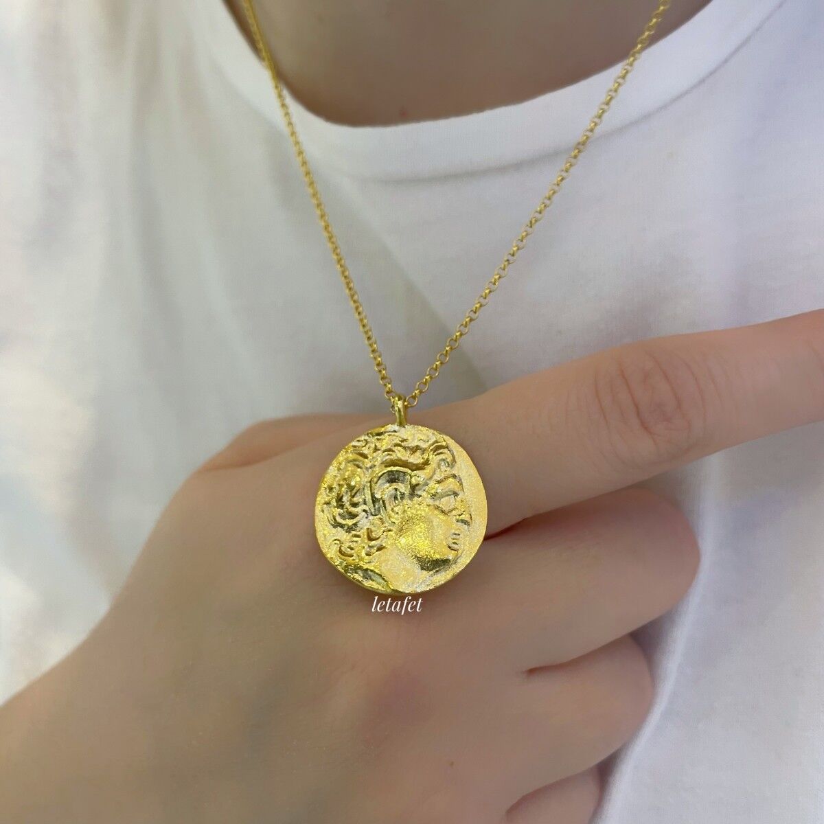 Antik Para Gümüş Kolye