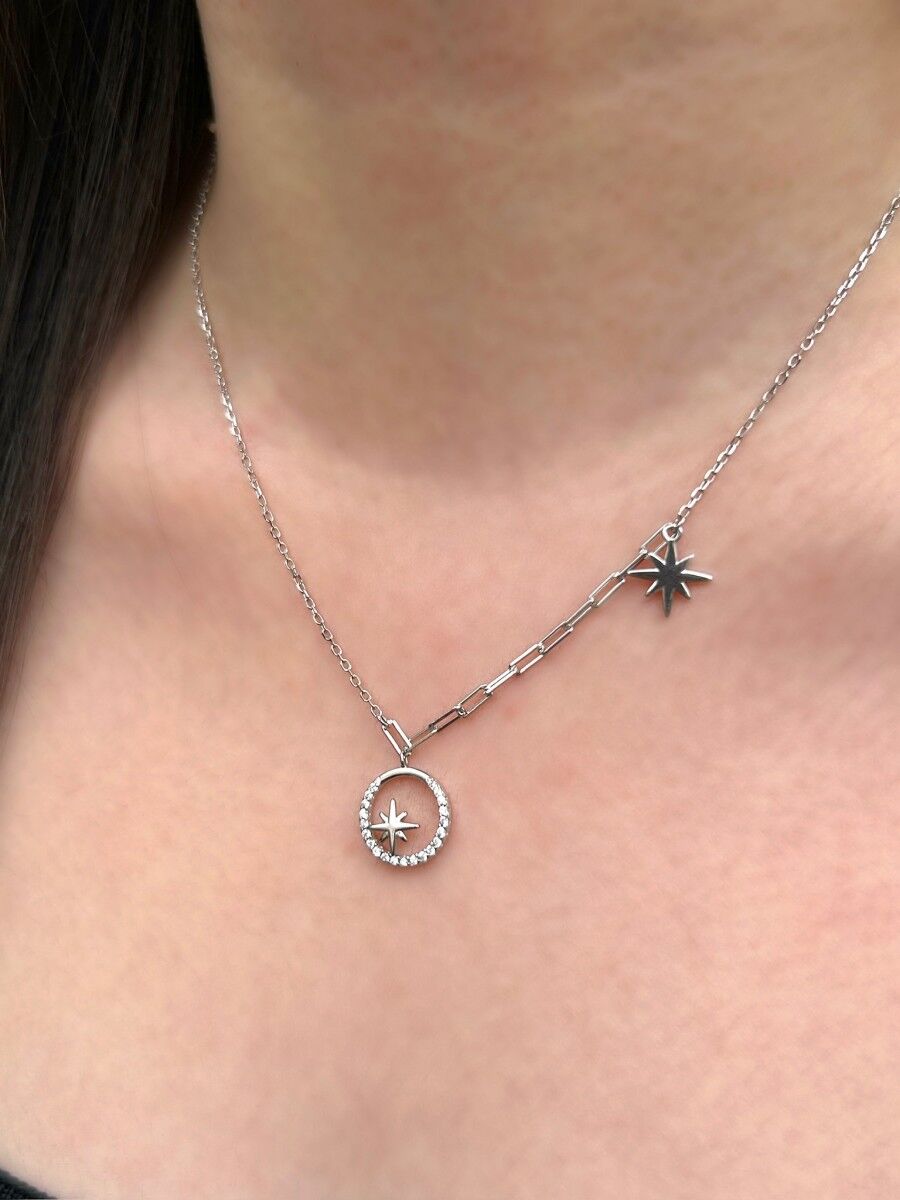 Ataç Zincirli Gümüş İtalyan Kolye