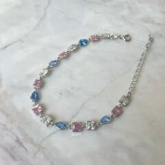 Renkli Taşlı Gümüş Bileklik 5