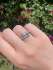 Baget Kesim Geçişli Gümüş Set