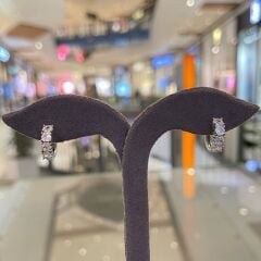 Baget Kesim Gümüş Halka Küpe İthal