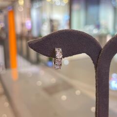 Baget Kesim Gümüş Halka Küpe İthal