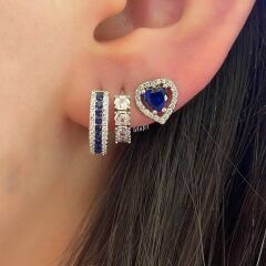 Baget Kesim Gümüş Halka Küpe İthal