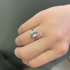 Baget Kesim Gümüş Yüzük