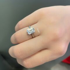 Baget Kesim Gümüş Yüzük