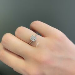 Baget Kesim Minimal Gümüş Yüzük