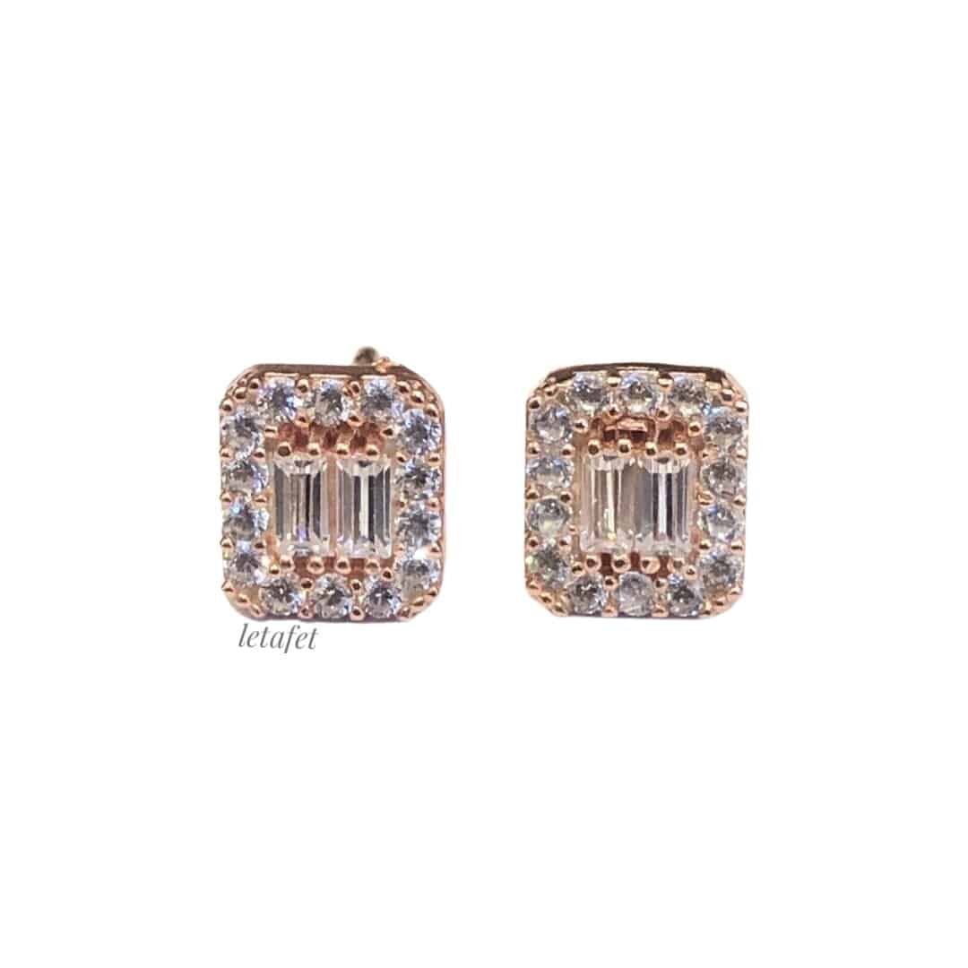 Baget Mini Gümüş Küpe Rose 2 Boy