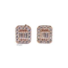 Baget Mini Gümüş Küpe Rose 2 Boy