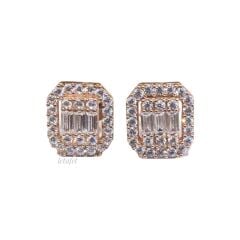 Baget Mini Gümüş Küpe Rose 3.Boy