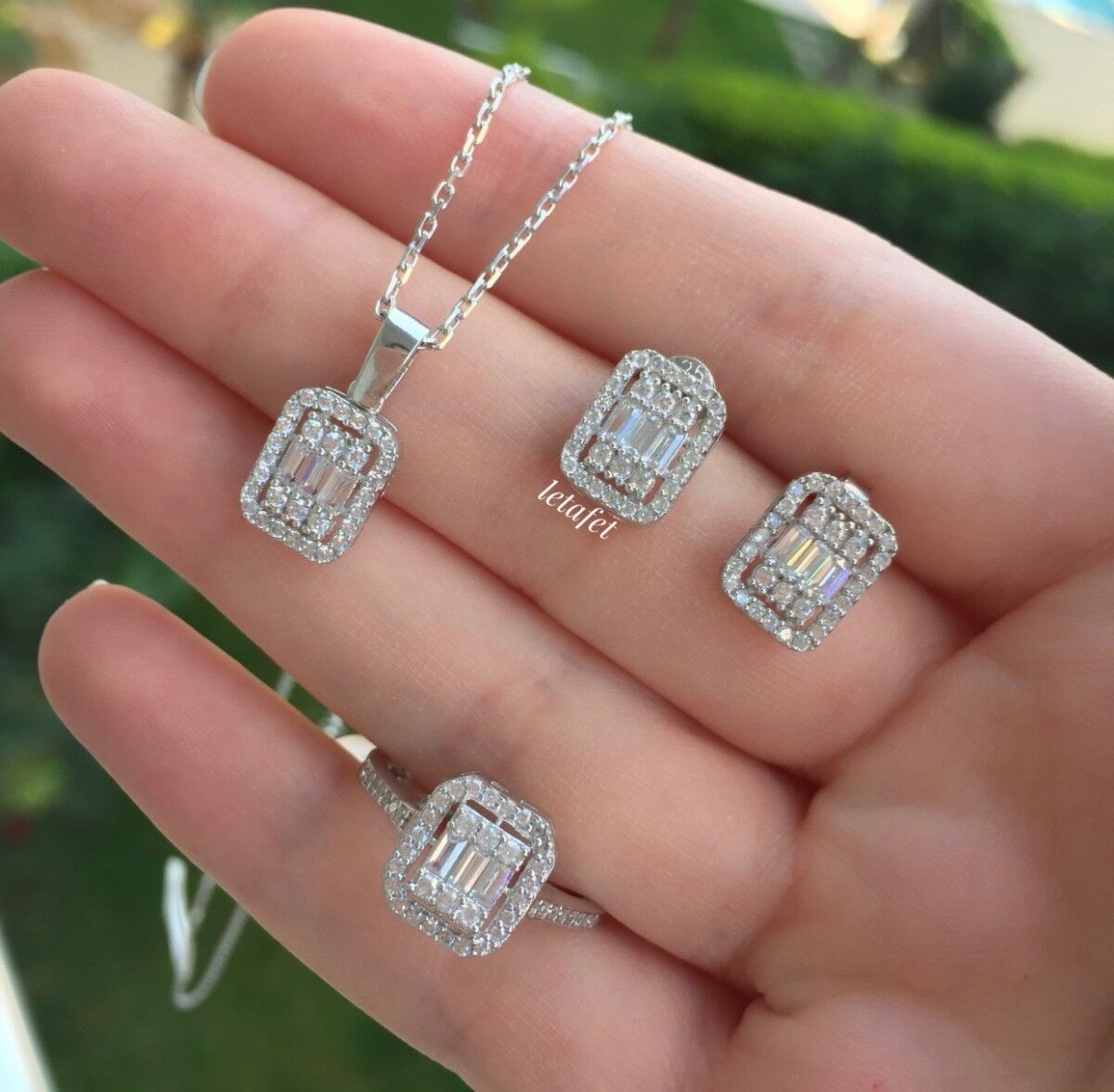 Baget Üçlü Gümüş Set U Serisi 2