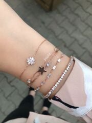 Baget Zarif Çiçek Bileklik