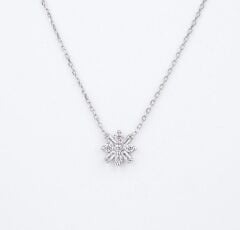 Çiçek Baget Minimal Kolye