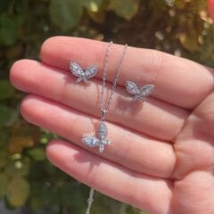 Kelebek Gümüş Set