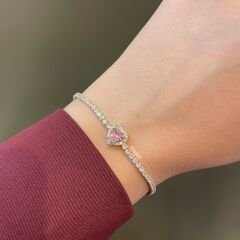 Kalp Su Yolu Gümüş Bileklik