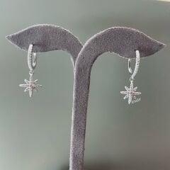 Kuzey Yıldızı Gümüş Küpe