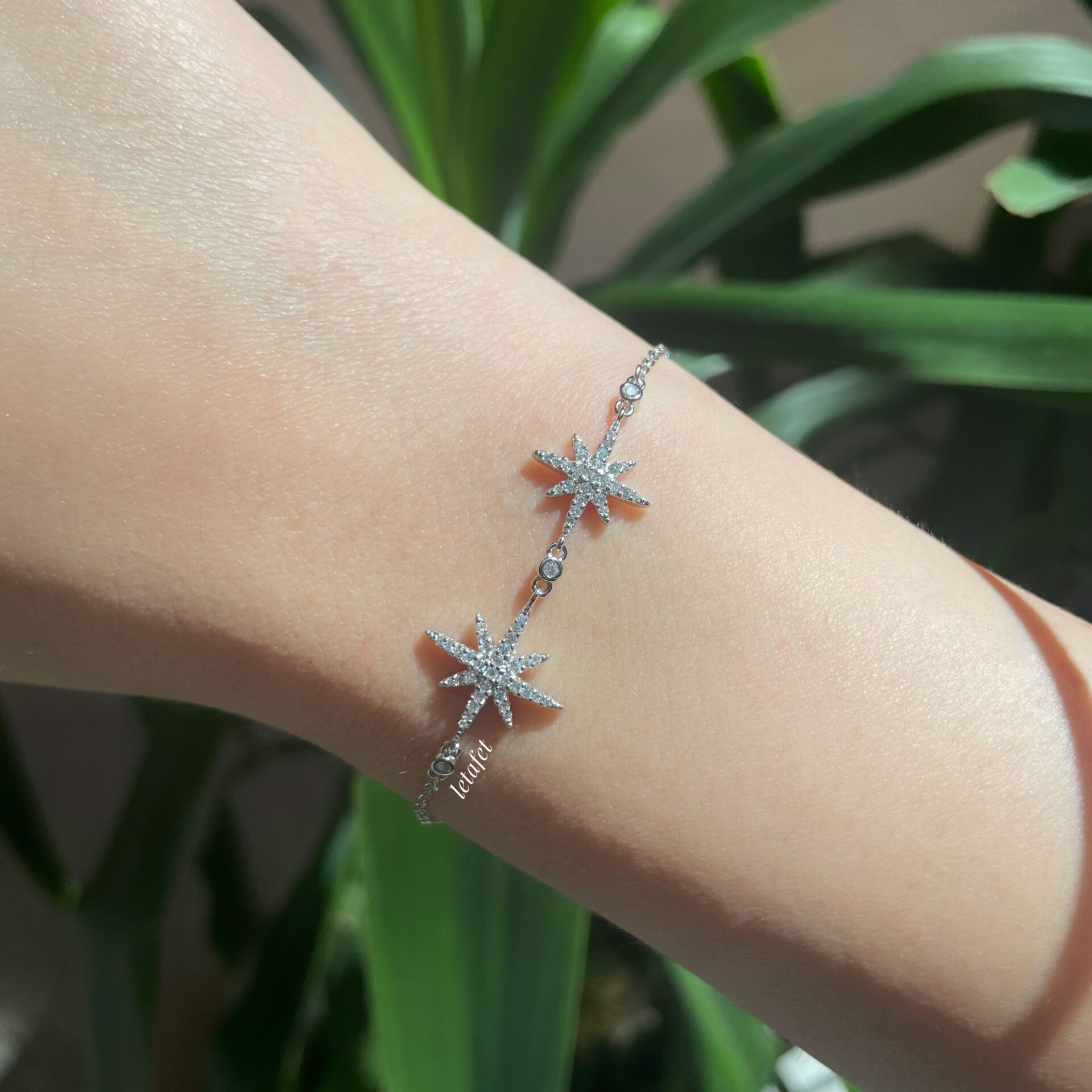 Kuzey Yıldızı Gümüş Bileklik İkili