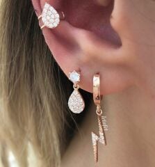 Damla Kıkırdak Küpe Beyaz