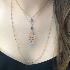 Damla Minimal Kolye Aquamarin