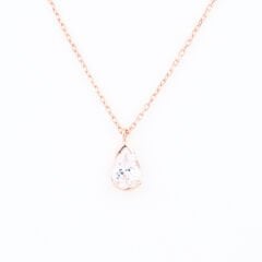 Damla Minimal Kolye Beyaz