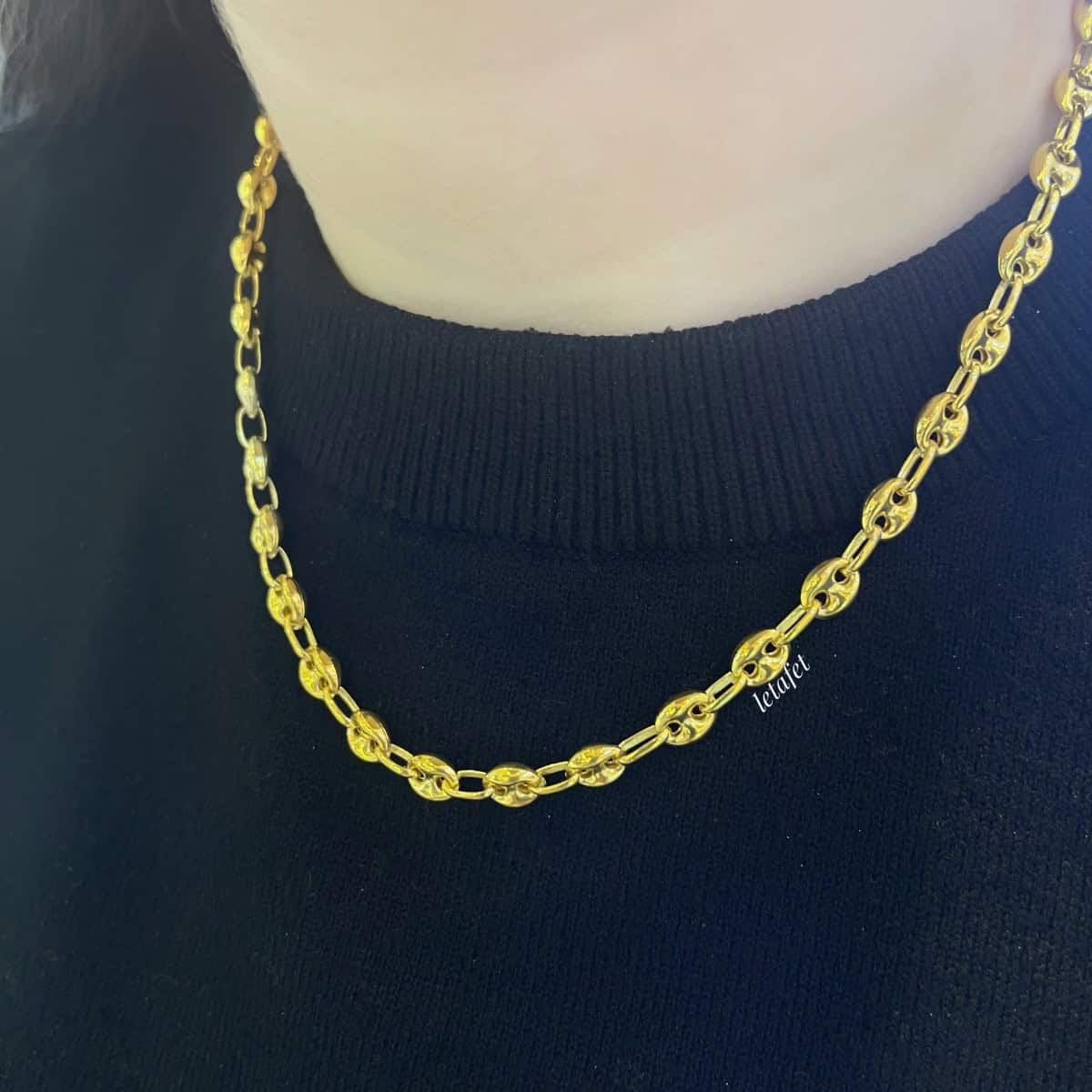 Düğme Model Gümüş Zincir