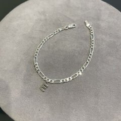 Figaro Zincirli Harf Gümüş Bileklik