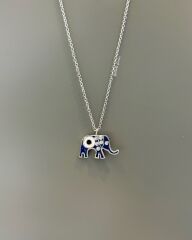 Fil Mineli Gümüş Kolye