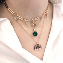 Gökkuşağı Gümüş Kolye