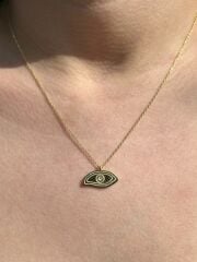 Göz Gümüş Kolye Yeni