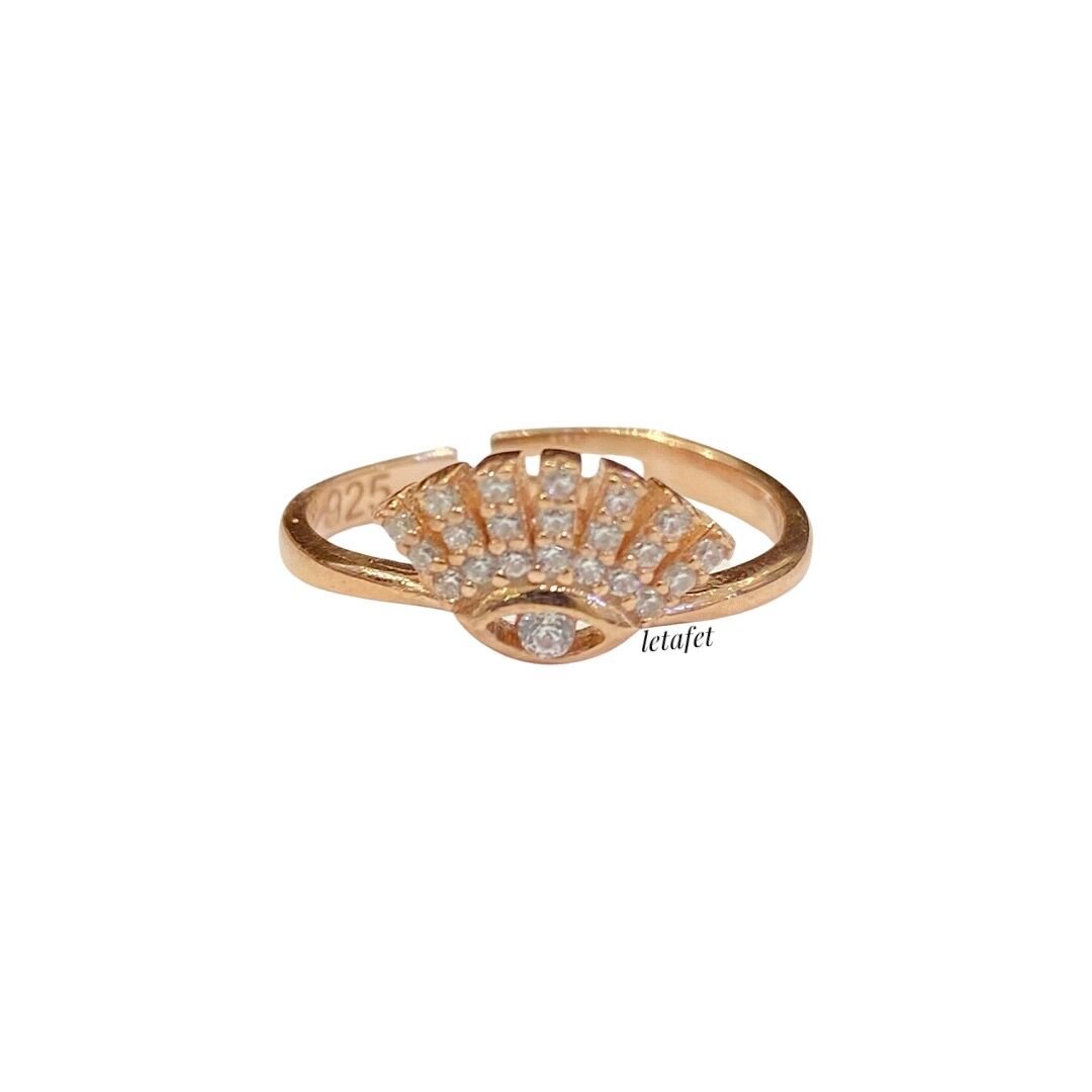 Göz Gümüş Rose Yüzük Yeni