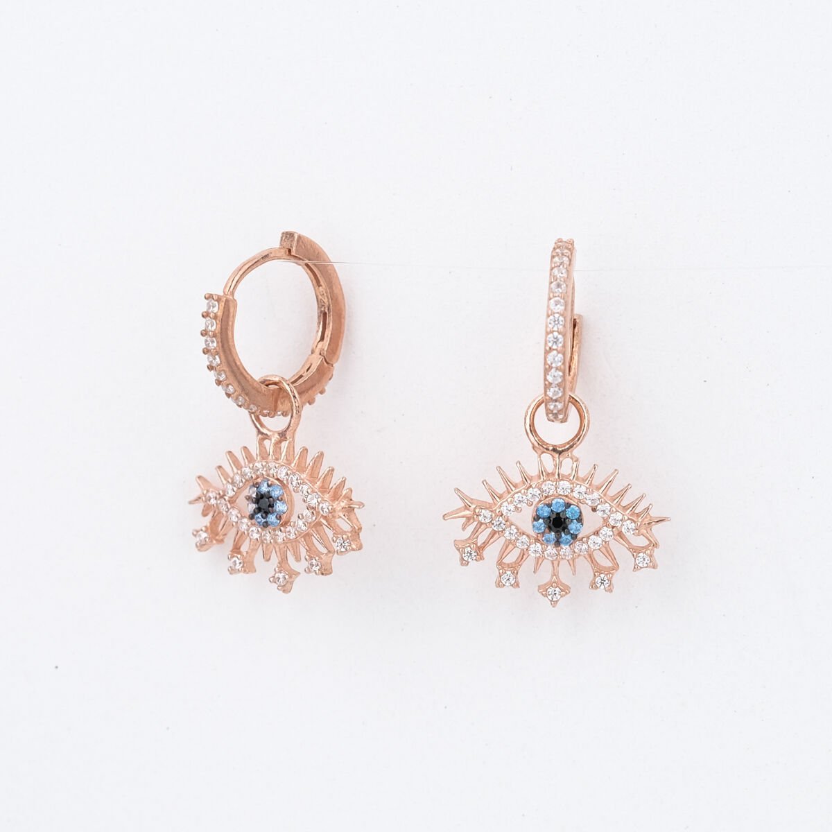 Göz Kirpikli Küpe Rose