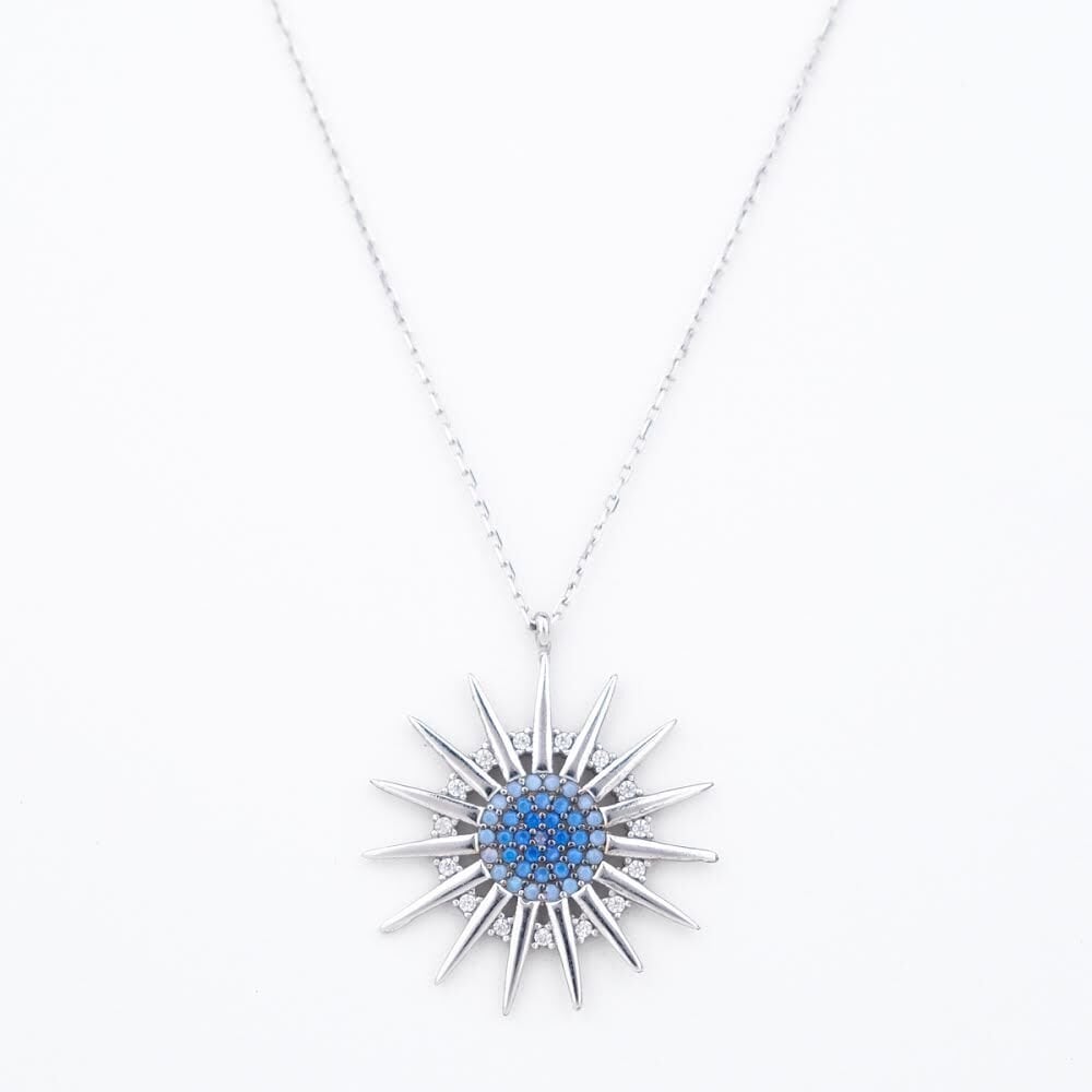 Güneş Kolye Mavi