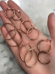 Halka Düz Küpe Beyaz