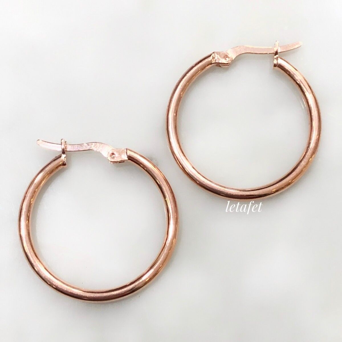 Halka Düz Rose Küpe Küçük Boy