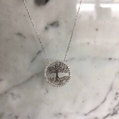 Hayat Ağacı Çerçeveli Kolye
