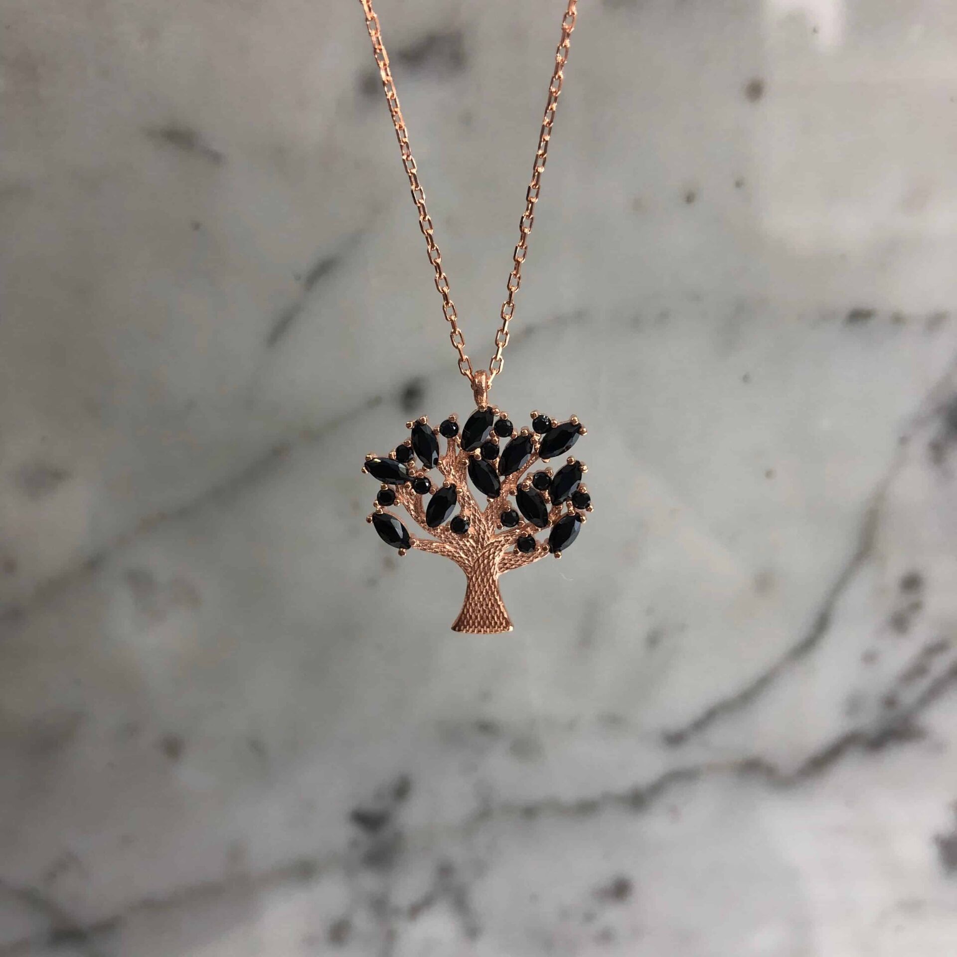 Hayat Ağacı Kolye Siyah