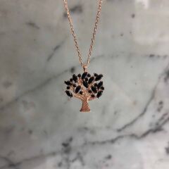 Hayat Ağacı Kolye Siyah
