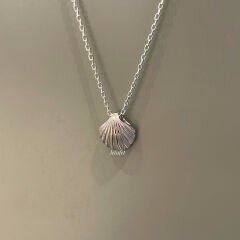 İnci İstiridye Minimal Gümüş Kolye