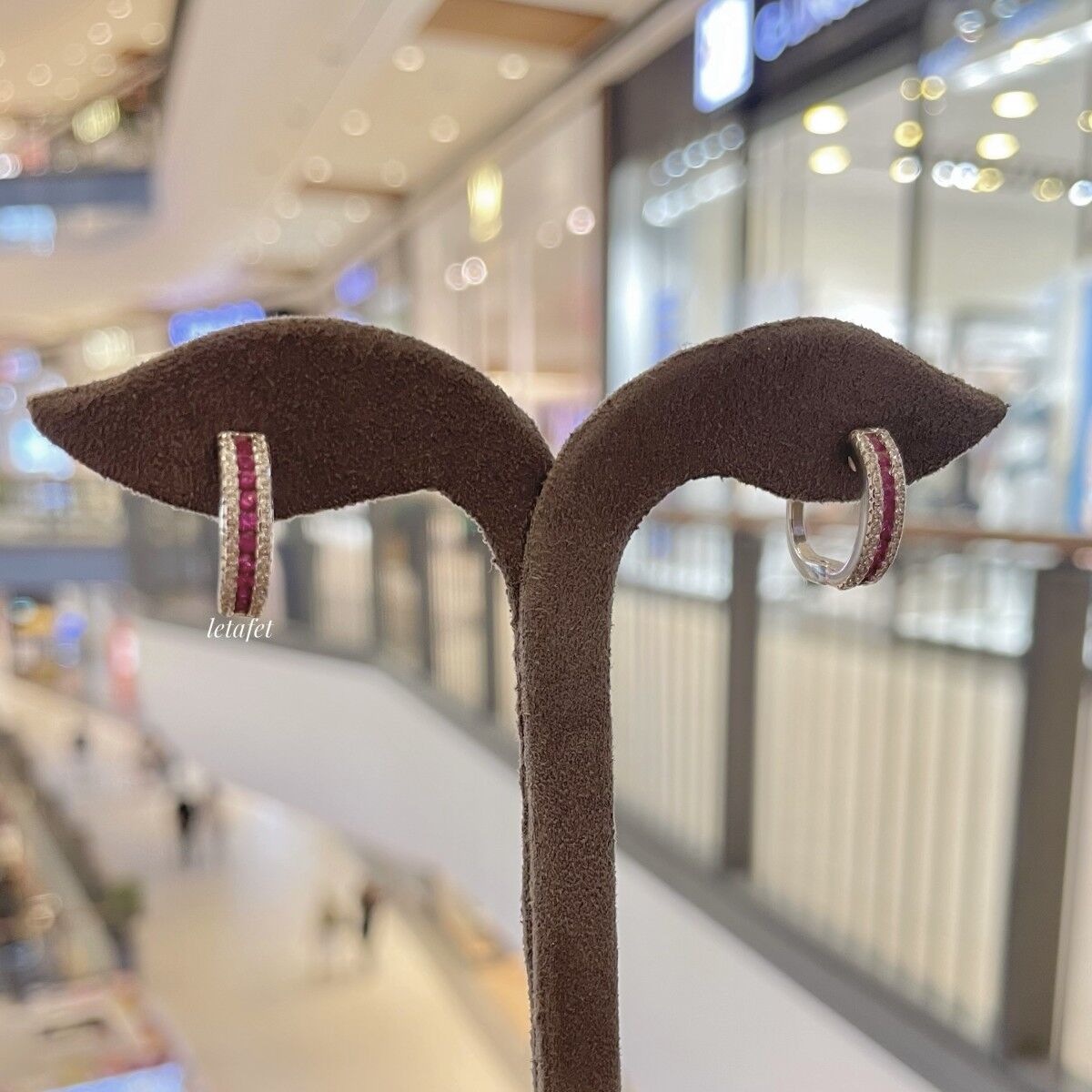 İthal Gümüş Halka Küpe Pembe