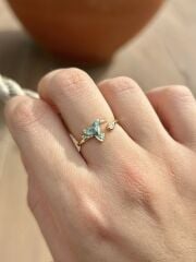 Kuş Mineli Gümüş Yüzük