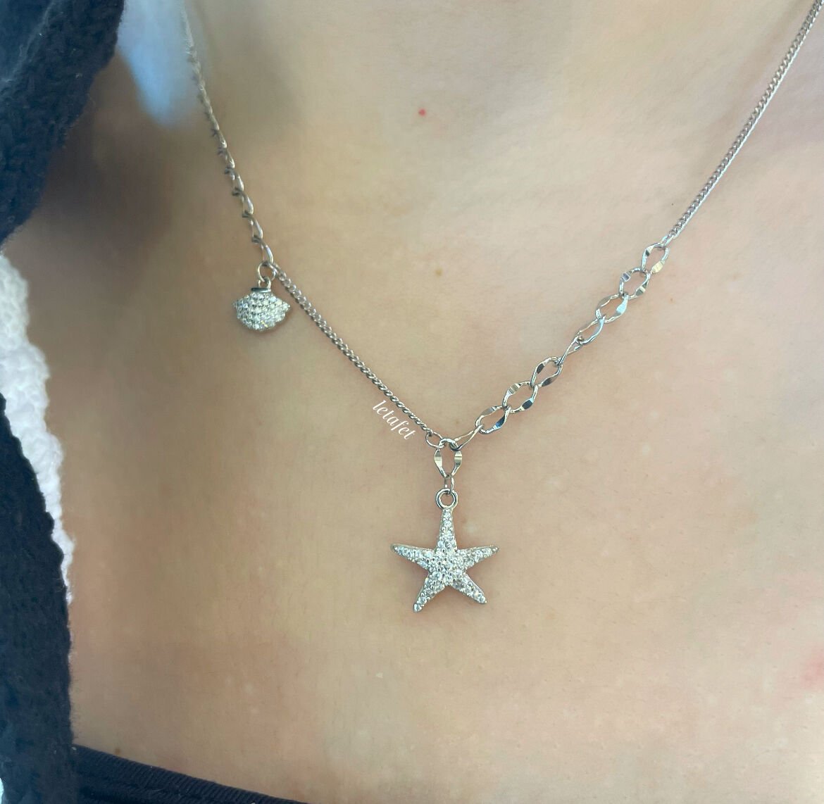 Deniz Yıldızı Gümüş Kolye