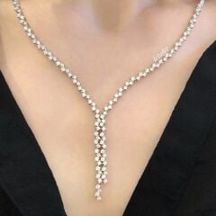 Zikzak V Gümüş Gerdanlık Set